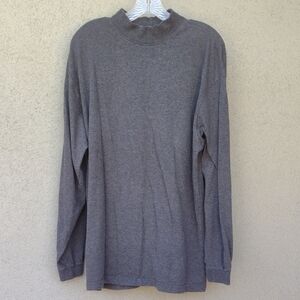 VTG Gray Long Sleeve Saville Row Mockneck XL